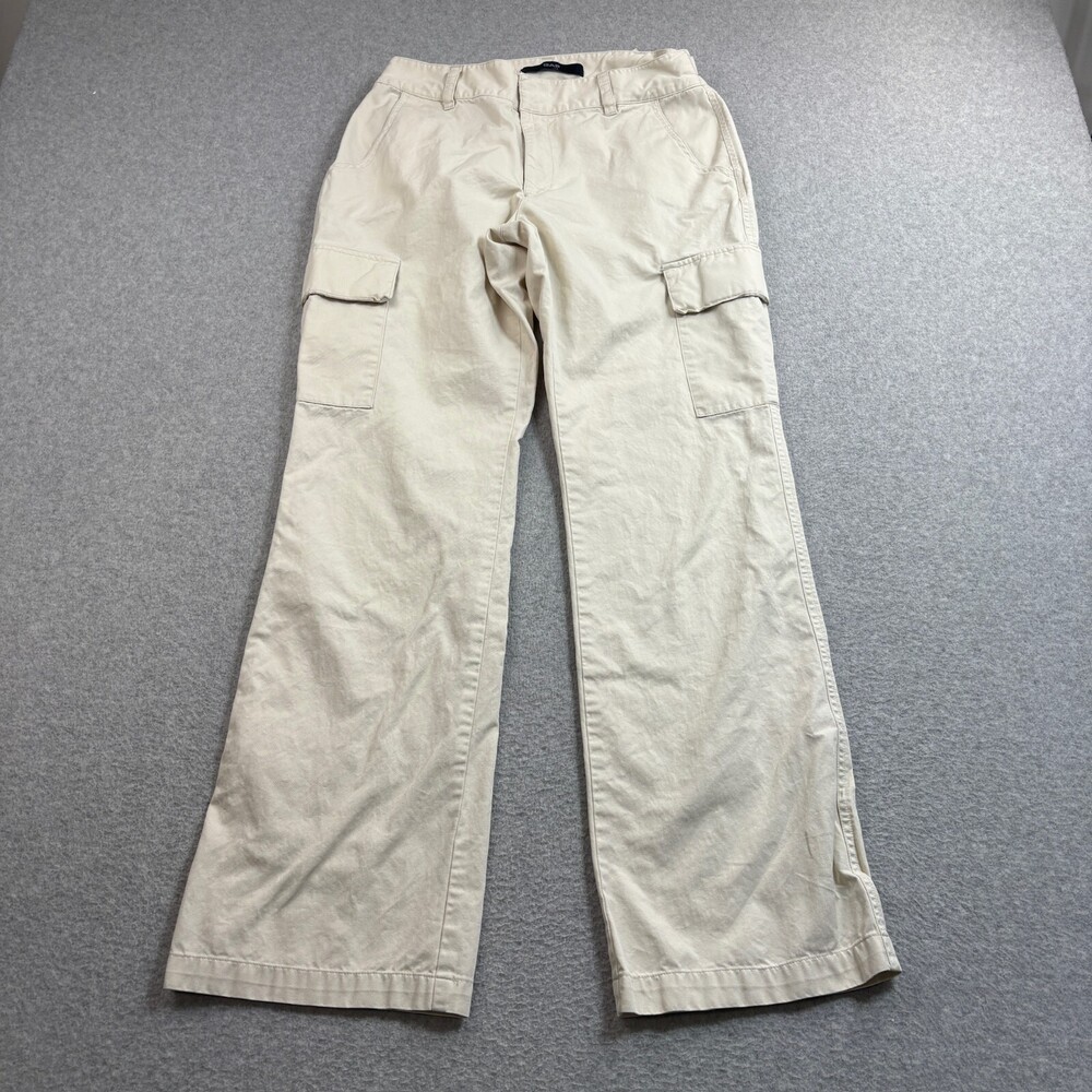 Gap Cargo Pant Woman 8 Tan Chino Bootcut Buckle Back Baggy Academia Heritage Y2K